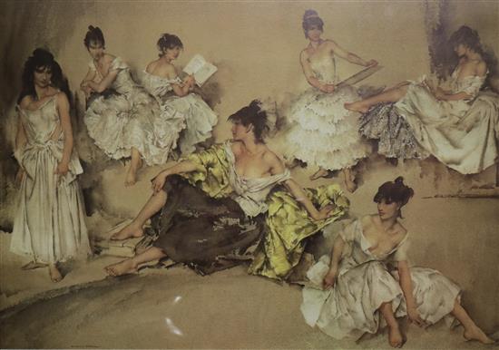 William Russell Flint, limited edition print Variations III, 619/850, 50 x 69cm.